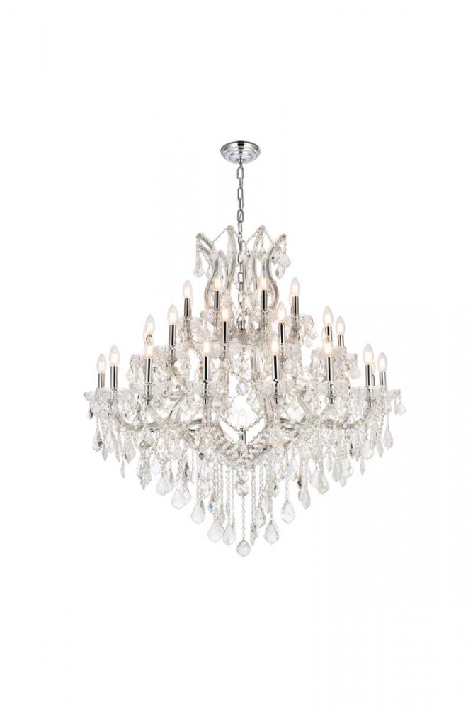 Maria Theresa 37 Light Chrome Chandelier Clear Royal Cut Crystal