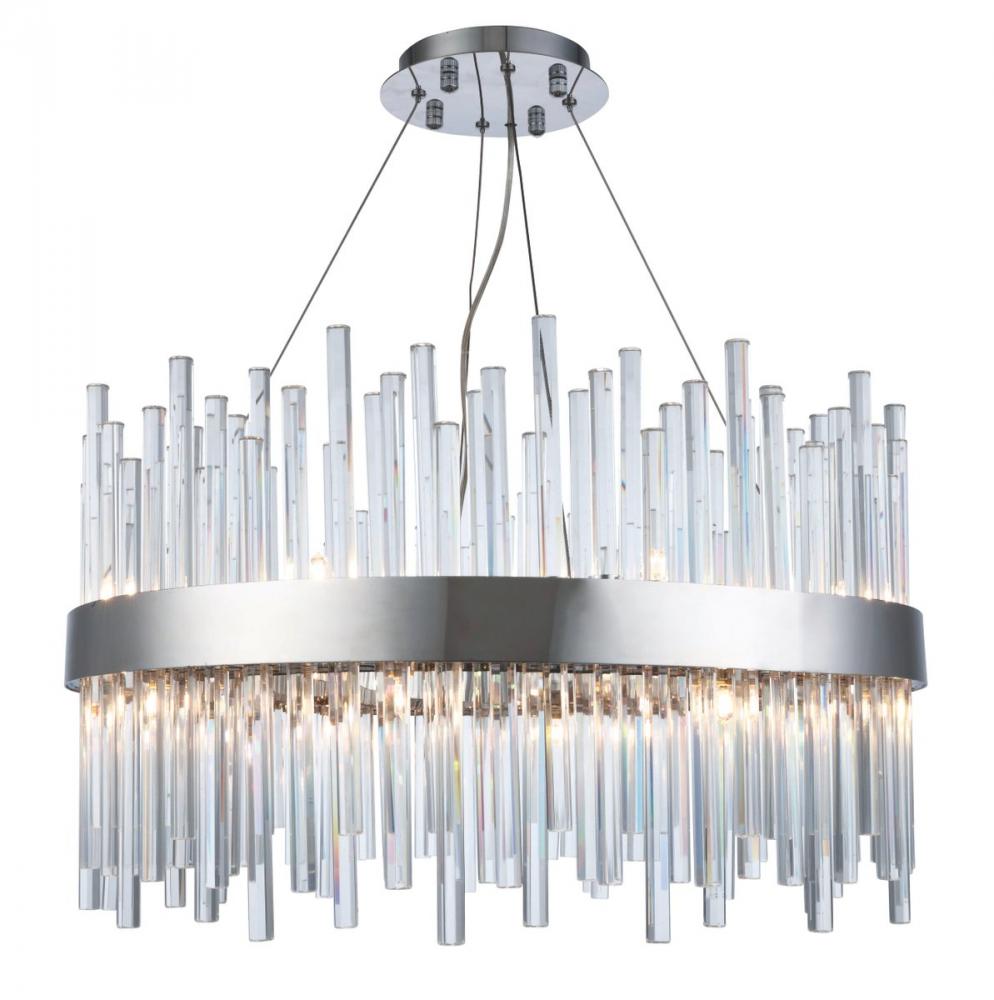 Dallas 16 Light Chrome Chandelier Clear Royal Cut Crystal