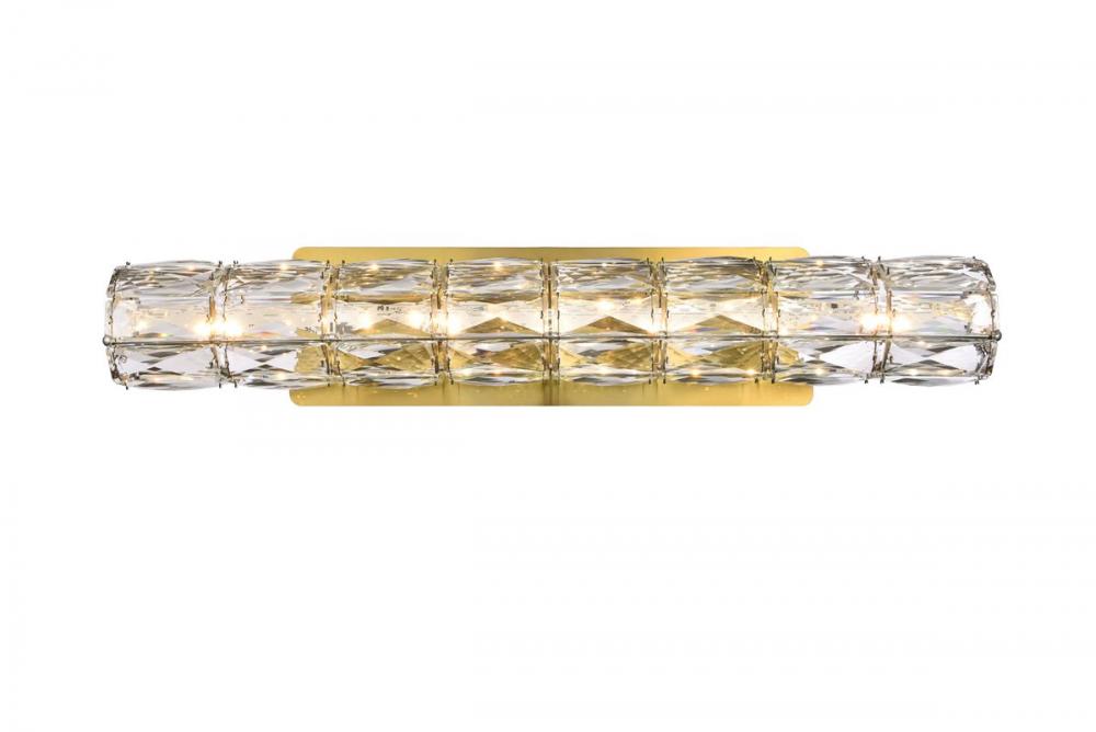 Valetta 24 inch LED linear wall sconce in gold