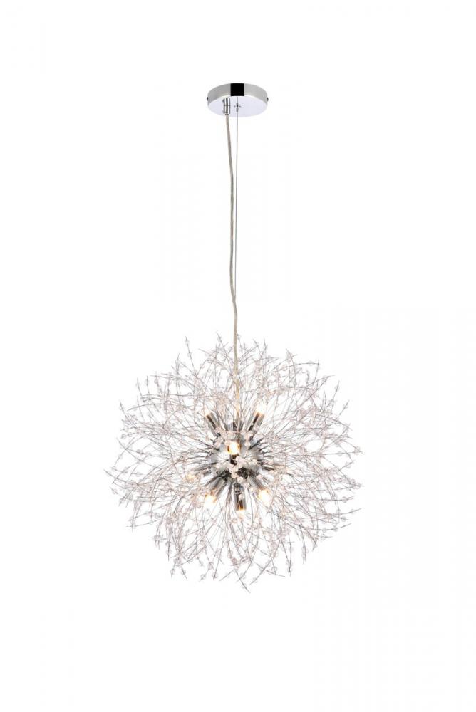 Solace 9 lights Chrome pendant