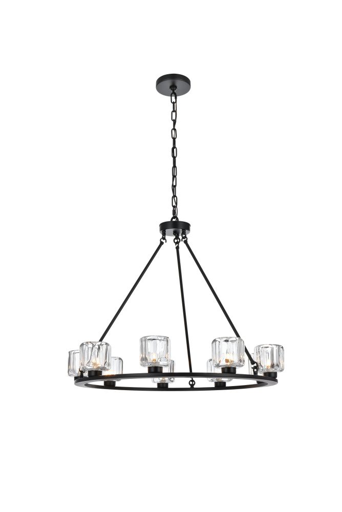 Pendant Light D32" G9 Lt9 40W Black