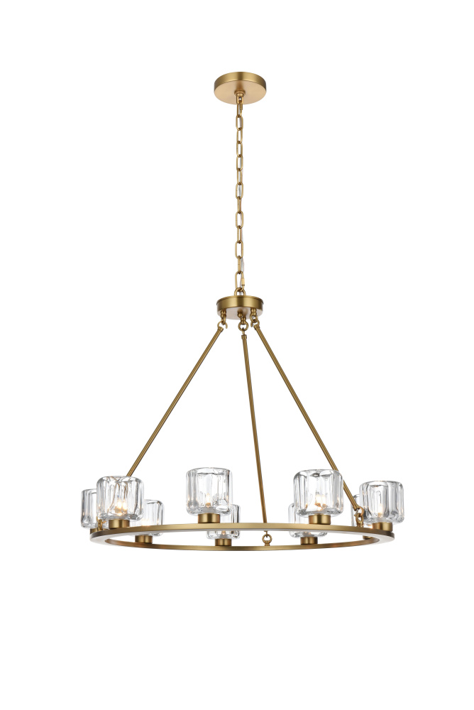 Pendant Light D32" G9 Lt9 40W Satin Gold