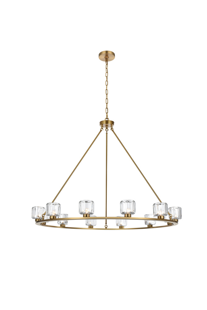 Pendant Light D48" G9 Lt12 40W Satin Gold