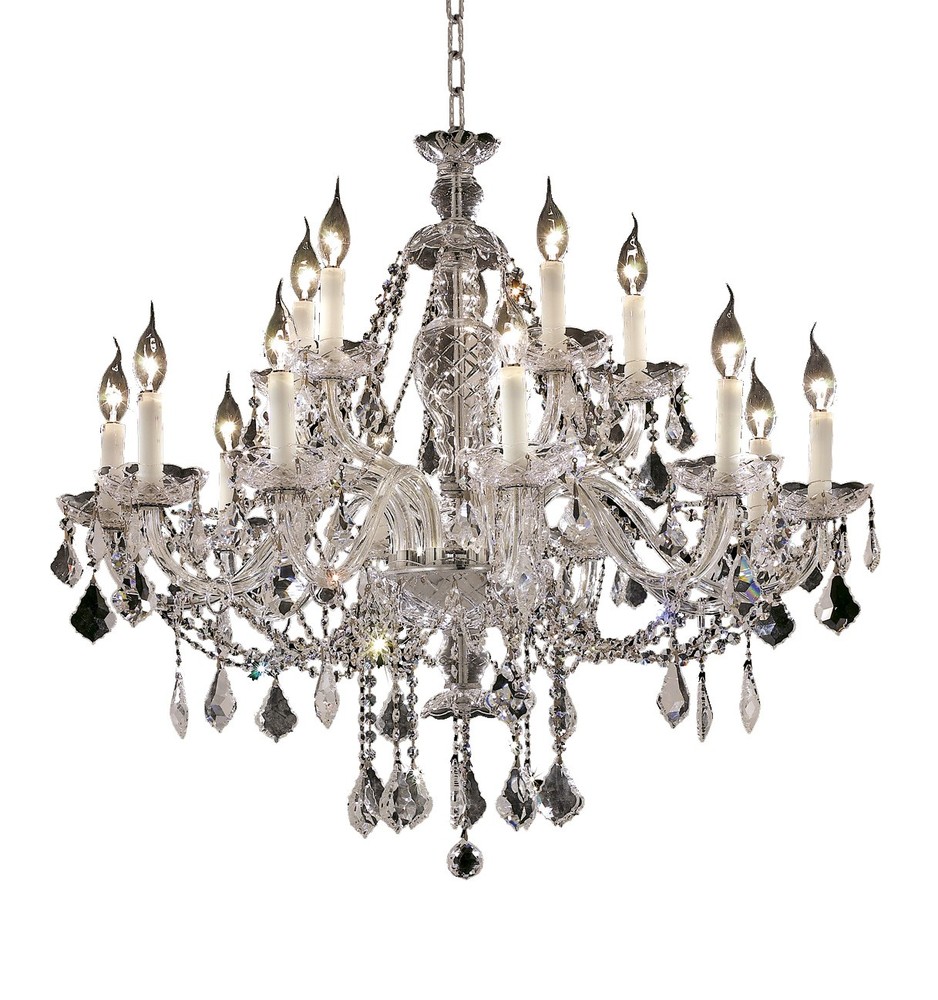 Alexandria 15 light Chrome Chandelier Clear Elegant Cut Crystal