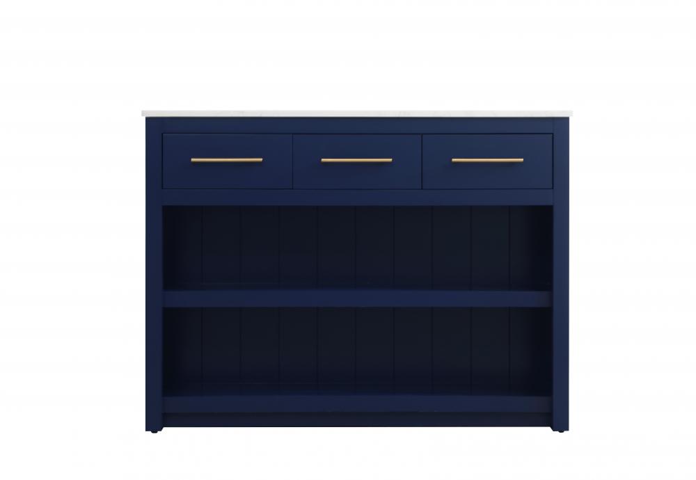 Kitchen Island 3Dw 48''Wx26''Dx36''H blue