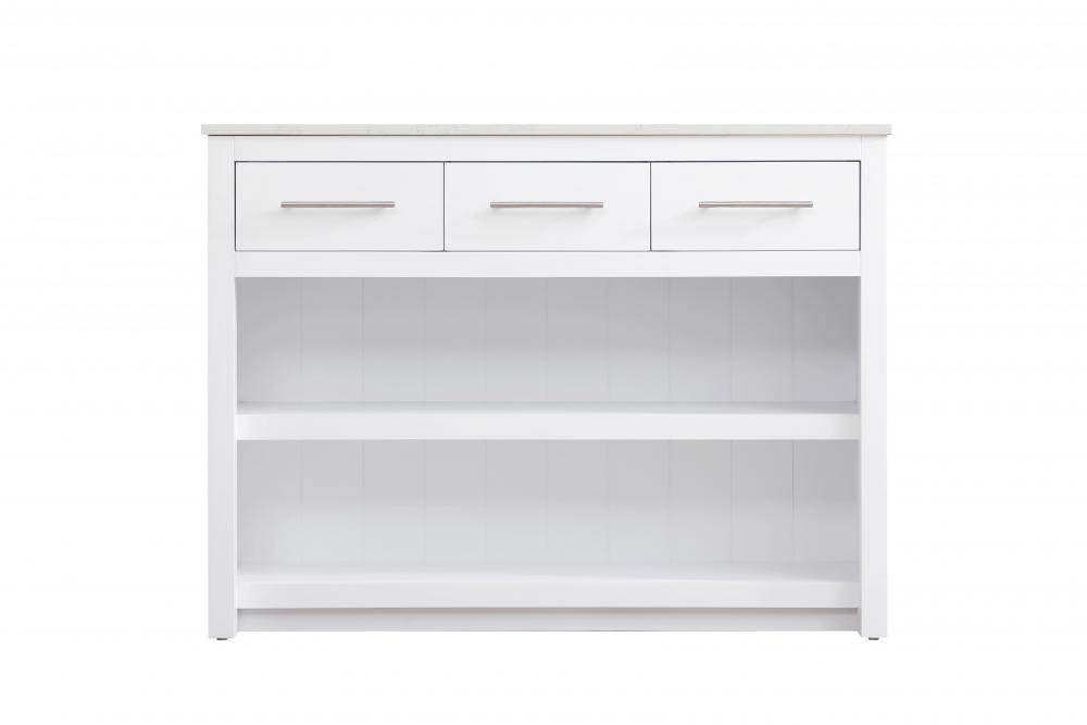 Kitchen Island 3Dw 48''Wx26''Dx36''H white