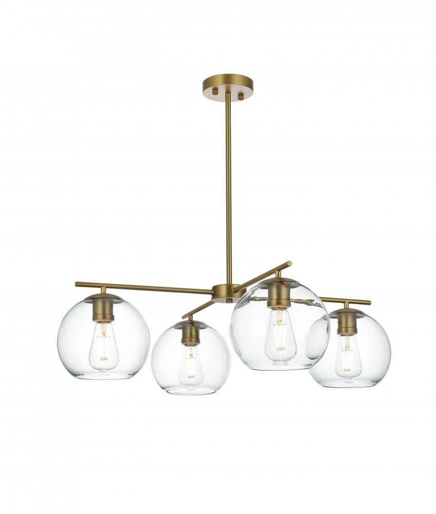 Opus Pendant Lamp D30.7"H8.6" Satin Gold