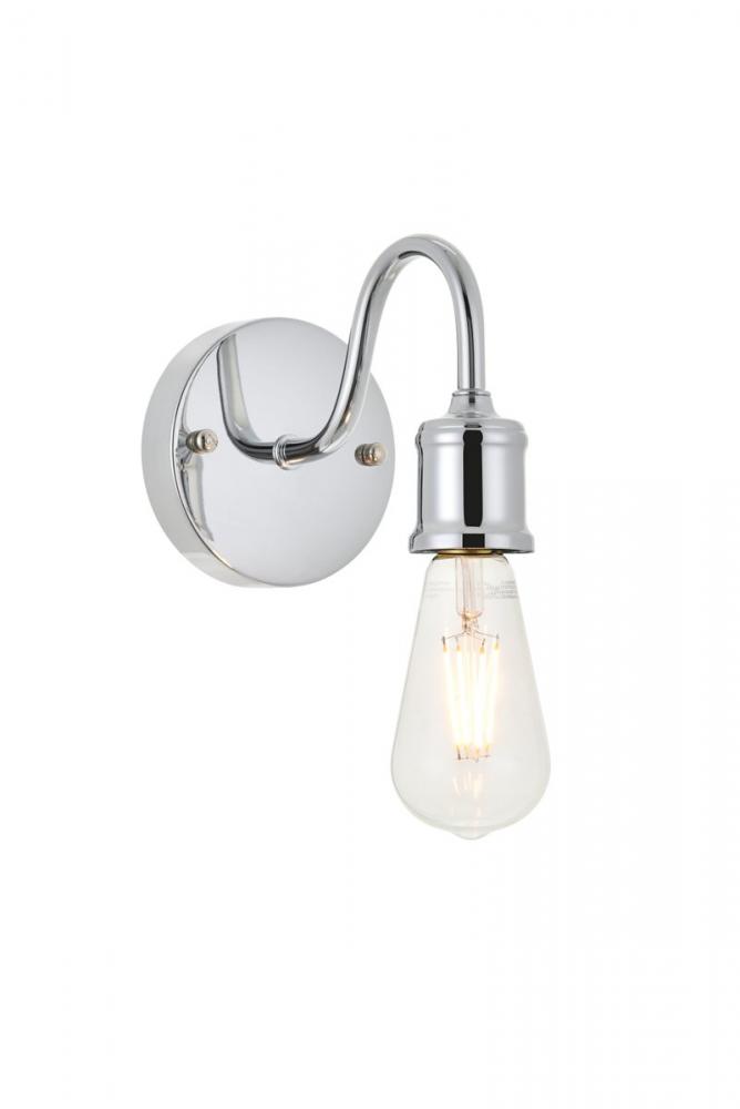 Serif 1 Light Chrome Wall Sconce