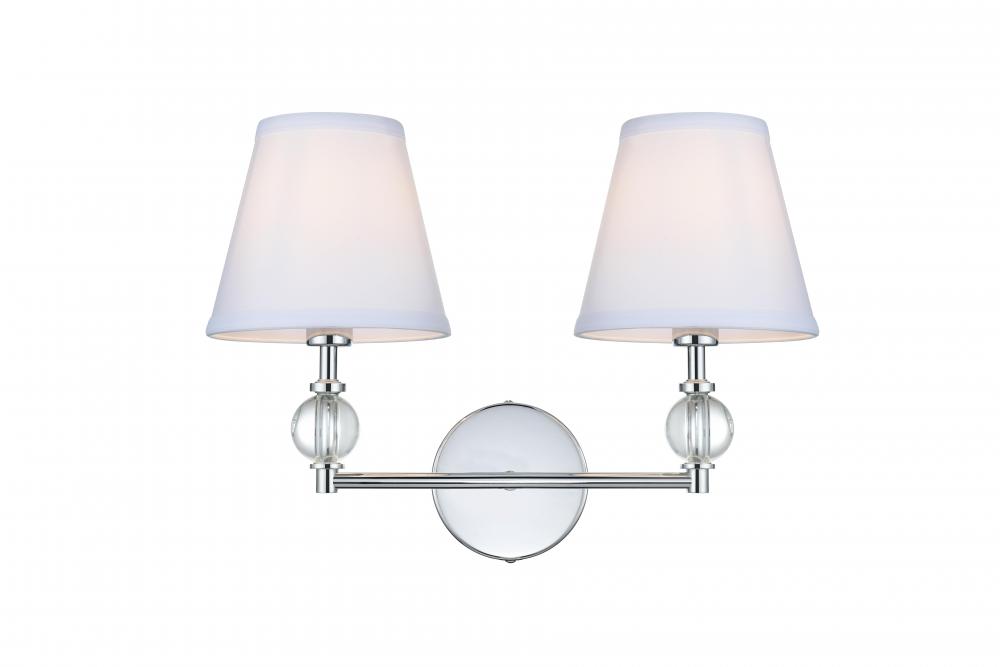 Bethany Wall sconce W16.9"E8.5"H12.5" Chrome