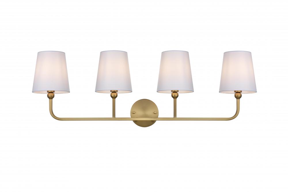 Wall sconce W35.5"x E7.5" x H11.8"L4 Satin Gold