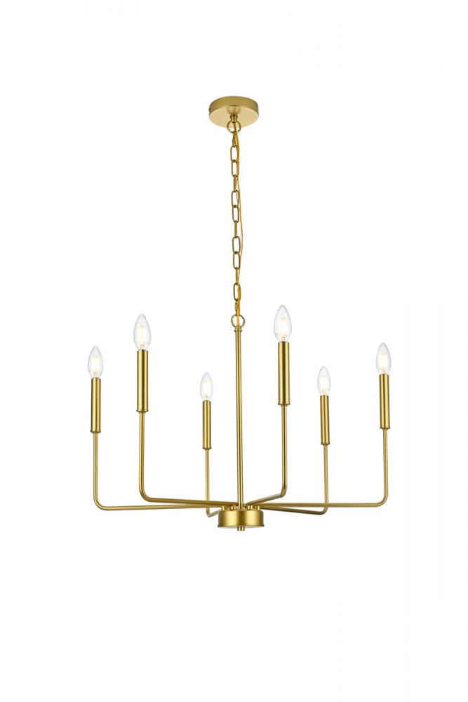 Willa Pendant D26"H19.5" L6 Brass