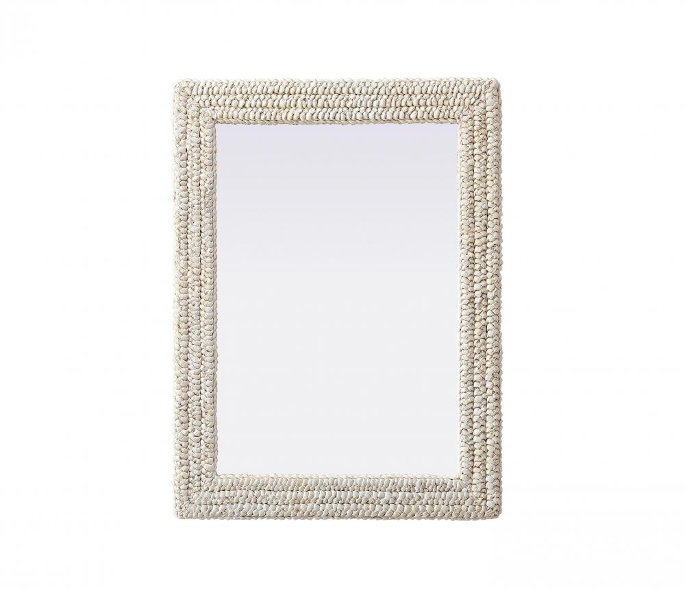 Jute Rope Mirror 27''x36'' Linen White