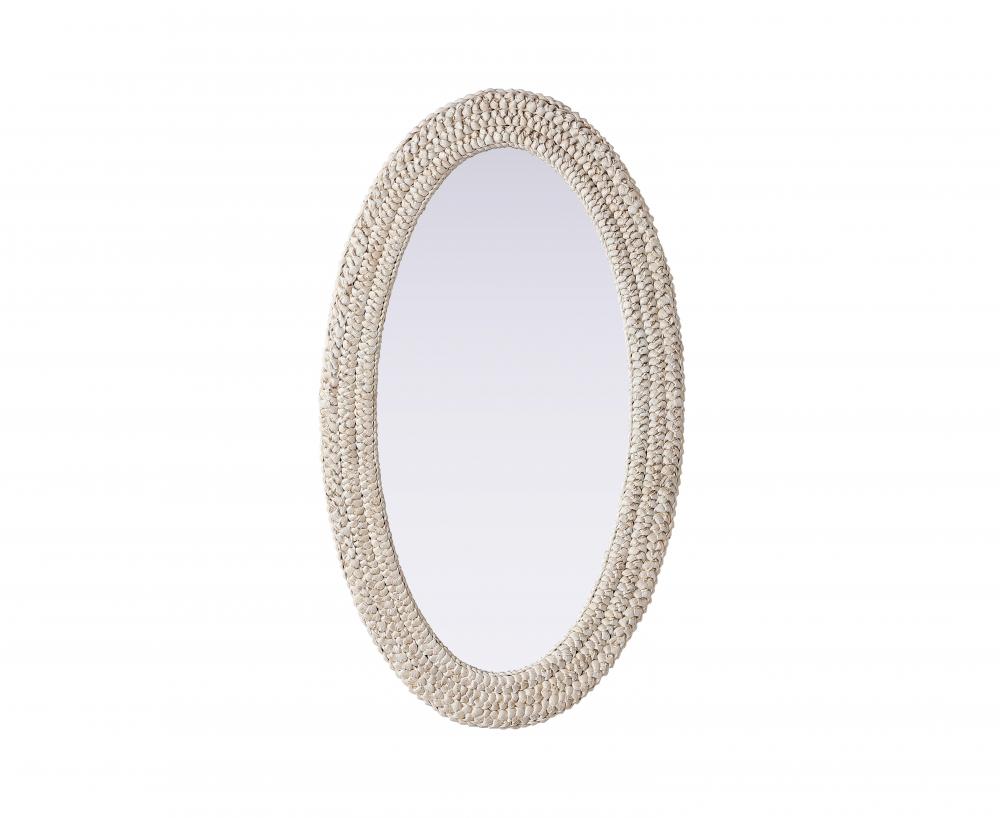 Jute Rope Mirror 24''x42'' Linen White