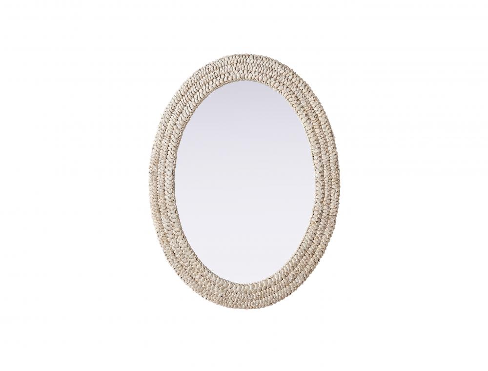 Jute Rope Mirror 27''x36'' Linen White