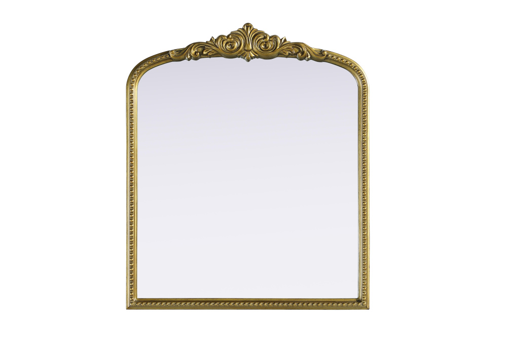 Naomi Vintage Resin Mirror 30x36 in Antique Brass