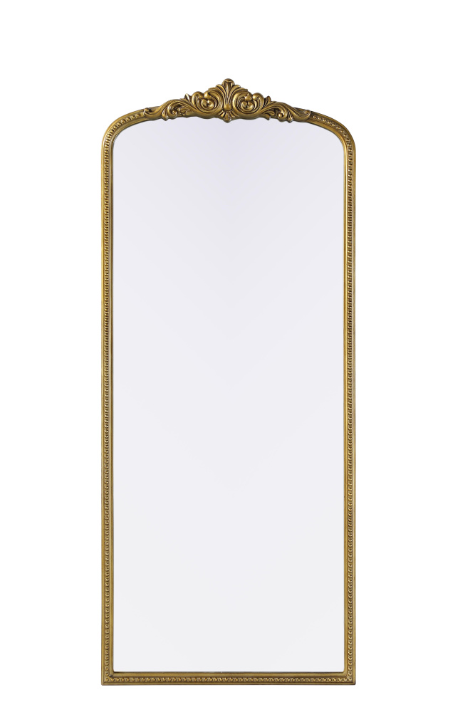 Naomi Vintage Resin Mirror 30x72 in Antique Brass