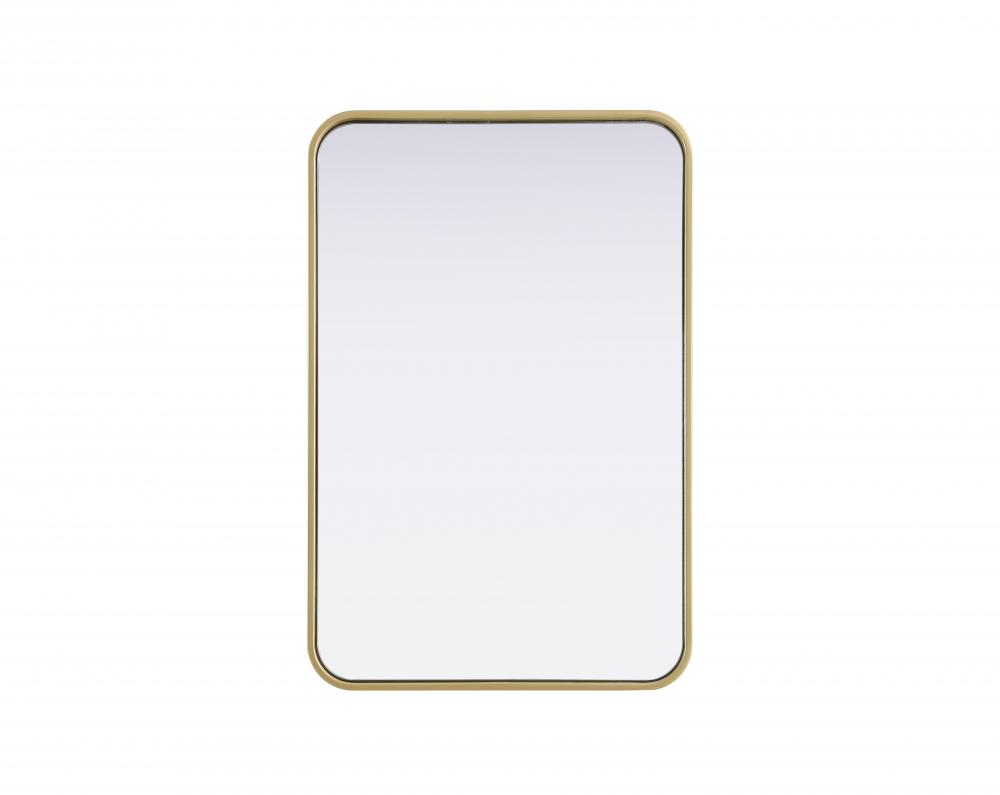 Contour Metal Rectangle Mirror 20x30 in Brass