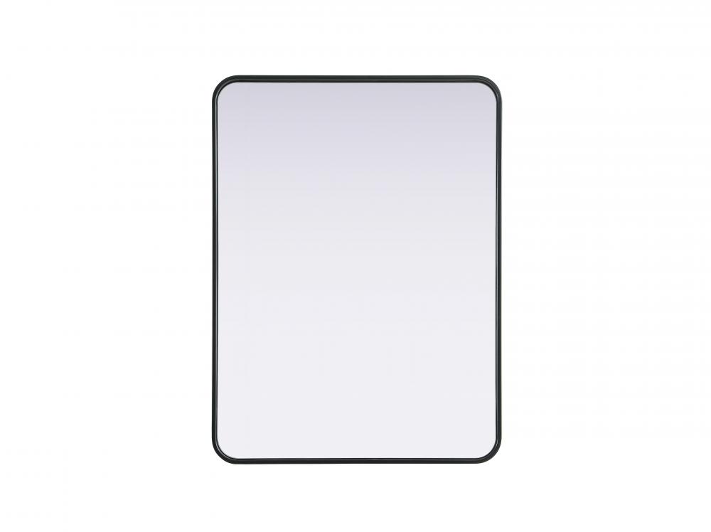 Contour Metal Rectangle Mirror 24x32 in Black