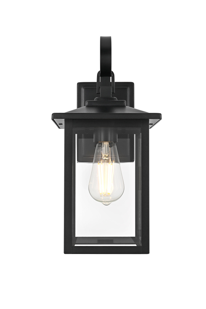 Wall sconce W7" E8" H15" L1 Black (1Box)