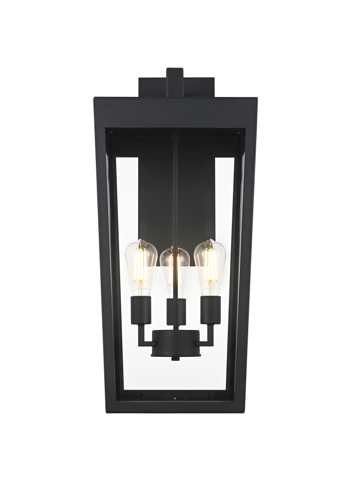 Wall Sconce W12.0" E13.5" H28.0" Black