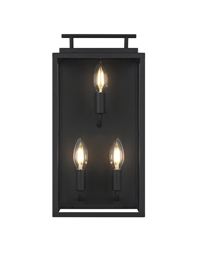 Wall Sconce W8.3" E6.5" H16.7" Black