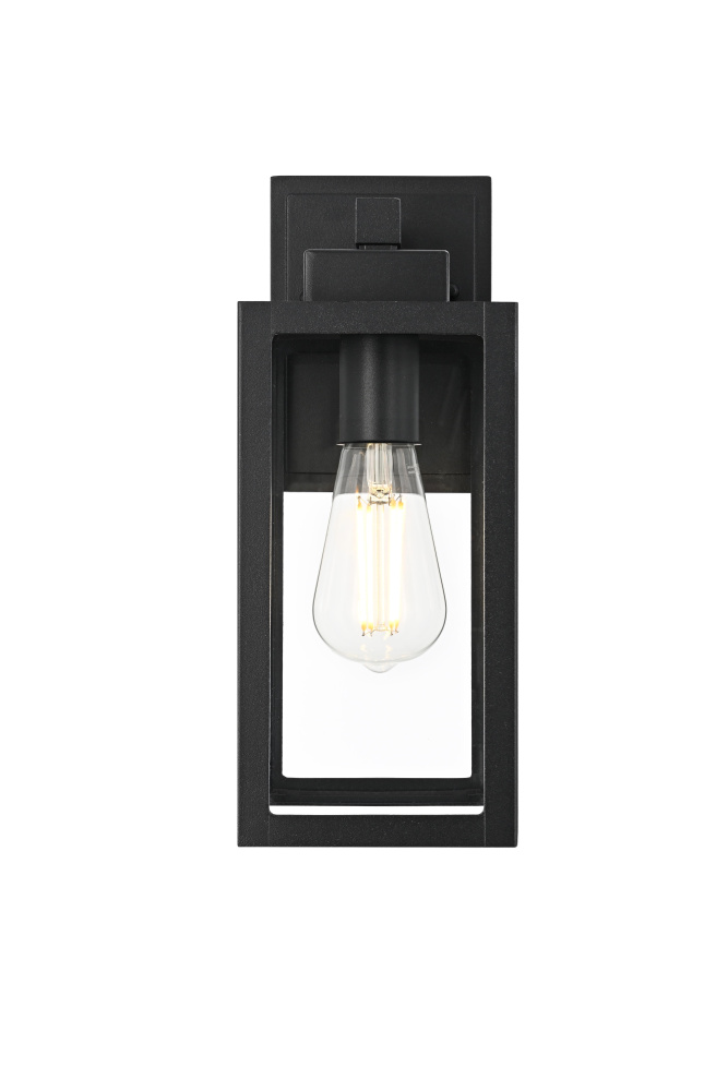 Veda 13 inch Outdoor Wall sconce in Black