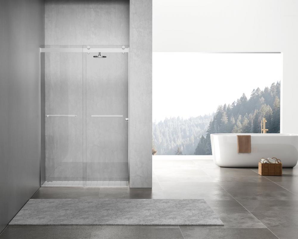 Frameless shower door 48 x 76 Polished Chrome