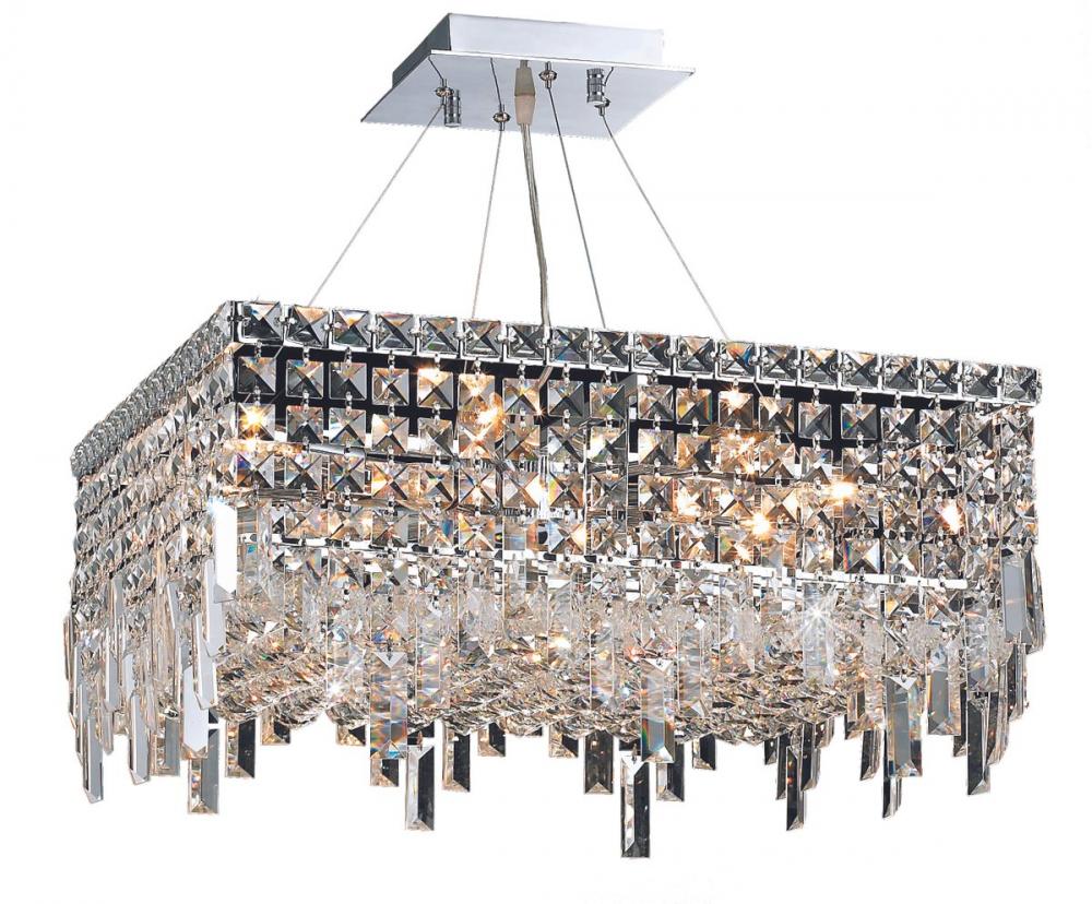 MaxIme 12 Light Chrome Chandelier Clear Royal Cut Crystal