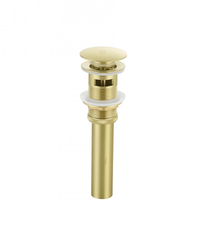 Pop-up drainer with overflow hole 2.6"x7.76"x2.6 Brushed Gold