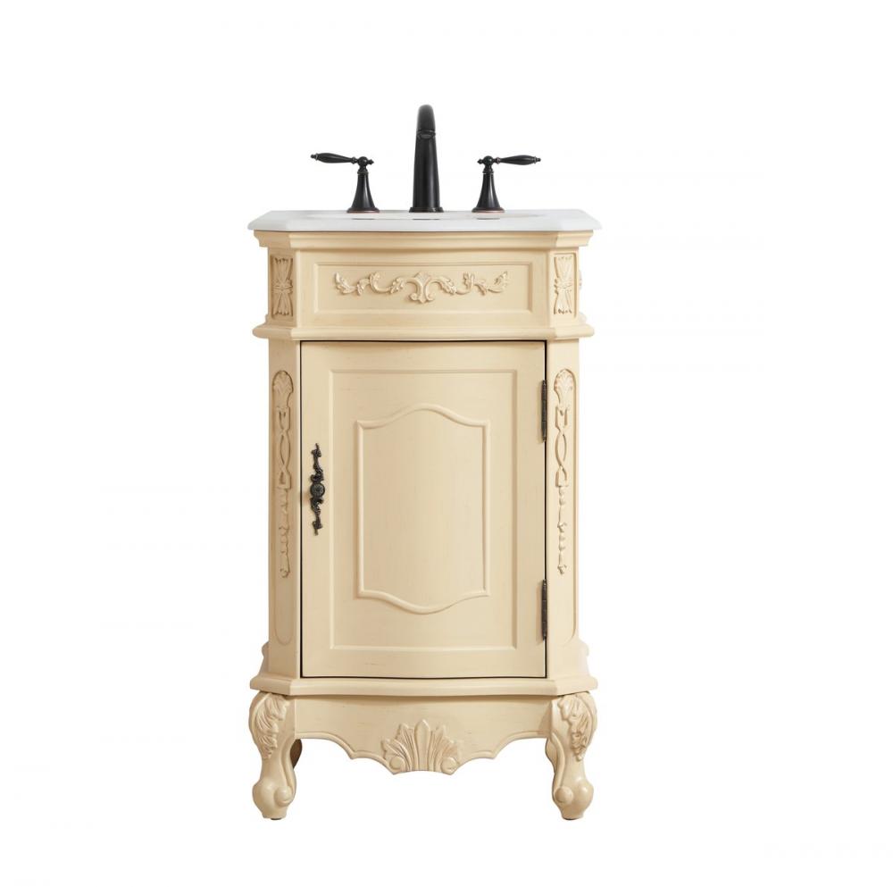 21 Inch Single Bathroom Vanity in Light Antique Beige