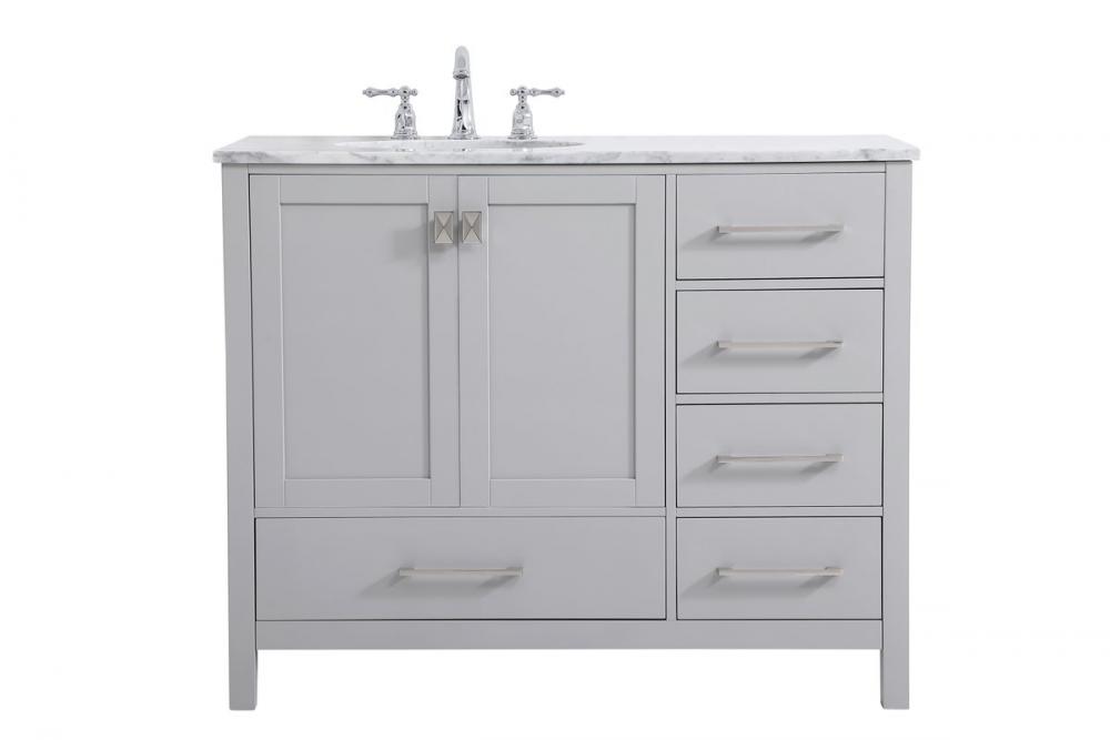 42 inch Single Bathroom Vanity in Gray