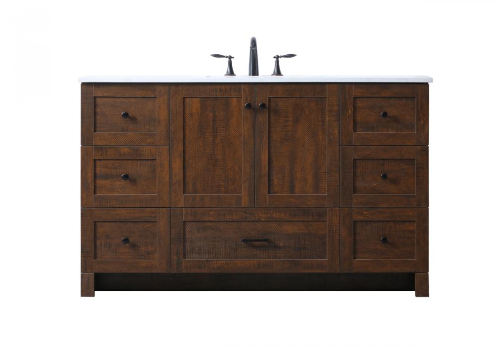 54 Inch Single Bathroom Vanity in Expresso