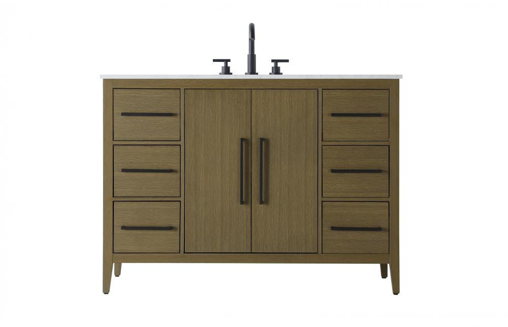 48 inch Single Bathroom Vanity in Chestnut Brown