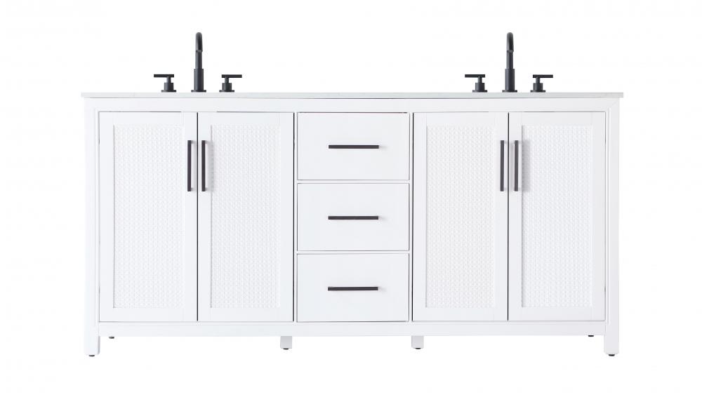 72 Inch Double Bathroom Vanity In White