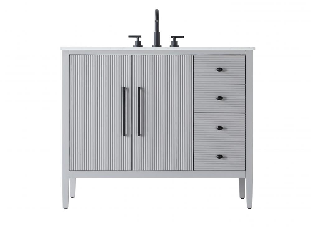 42 inch Single Bathroom Vanity in Grey