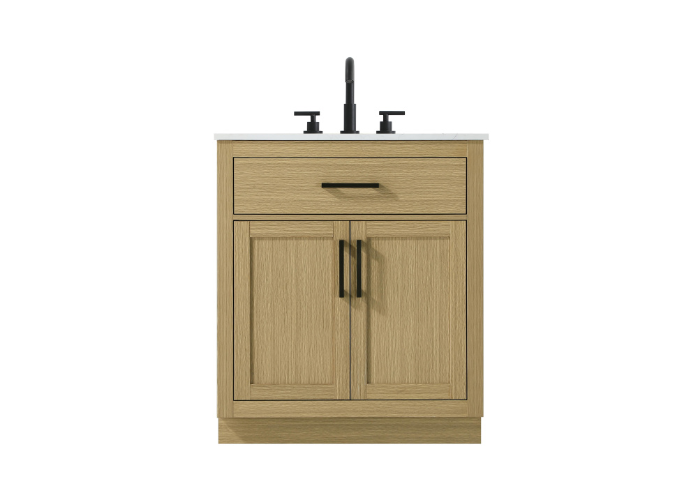 Vanity Cabinet 2Dr1Dw 30"W x 22"D x 35''H Honey Brown