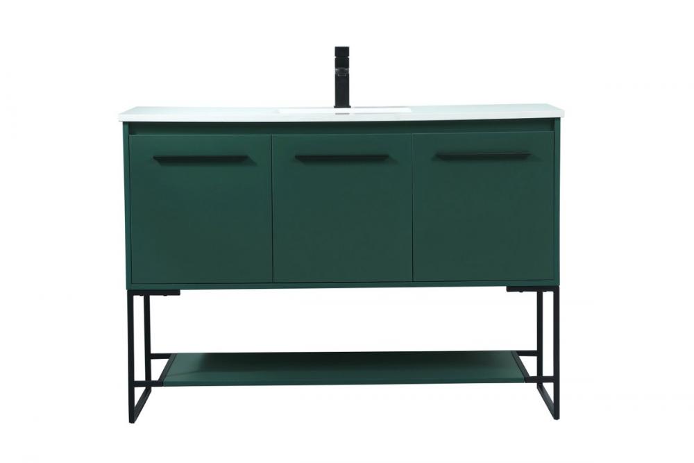 48 Inch Single Bathroom Vanity in Green