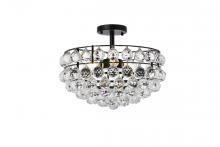 Elegant 1107F16BK - Savannah 16 inch flush mount in black