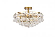 Elegant 1107F18BR - Savannah 18 inch flush mount in brass