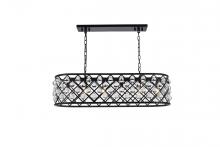 Elegant 1215G40MB/RC - Madison 6 Light Matte Black Chandelier Clear Royal Cut Crystal