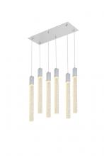Elegant 2066D32C - Weston 6 lights pendant in chrome