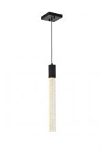 Elegant 2066D5BK - Weston 1 light pendant in black