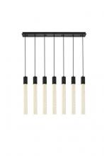 Elegant 2066S42BK - Weston 7 lights pendant in black