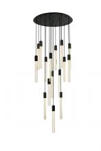Elegant 2067G36BK - Weston 16 lights pendant in black
