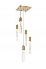 Elegant 2088D16SG - Pendant L16"W16"H24"L5 Satin Gold