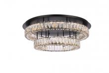 Elegant 3503F30L2BK - Monroe 30 Inch LED Double Flush Mount in Black