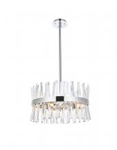 Elegant 6200D20C - Serephina 20 inch crystal round pendant light in chrome