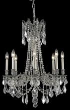 Elegant 9208D24PW/RC - Rosalia 8 Light Pewter Chandelier Clear Royal Cut Crystal