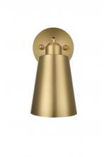 Elegant LD2354SG - Halycon Wall Sconce W5"E8.6"H10.6" Satin Gold
