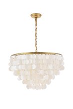 Elegant LD5050D24BR - Selene 6 Light Brass Pendant